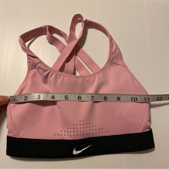 Nike High impact Support Padded Adjustable Sports Bra Strappy back pink XS - Picture 3 of 10